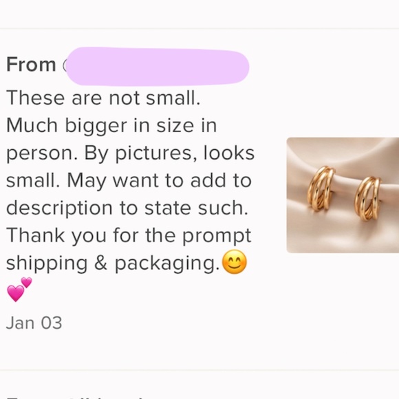 Rouge! Triple Gold Hoop Earrings - Picture 7 of 7